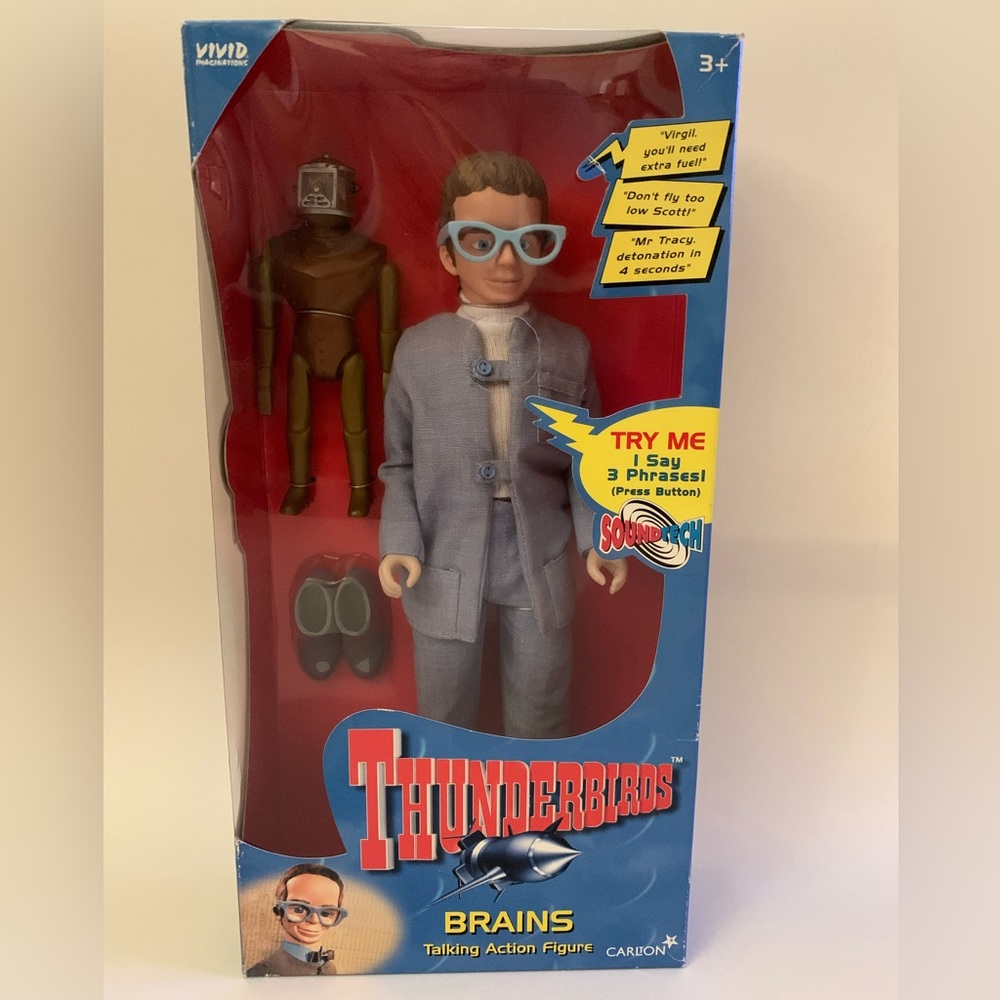 Thunderbirds 12” Talking Brains action figure. Unopened. Original packaging.